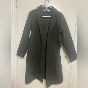 Zara Felt Texture Coat (Green) - Sz Medium